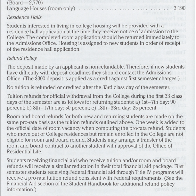 1999-2000 tuition and fees